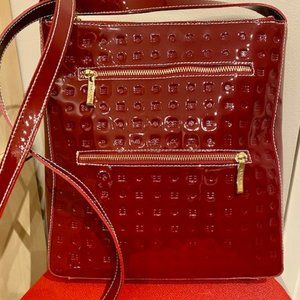 Arcadia Patent leather beautiful 'RED’ messenger bag very good condition w/o tag